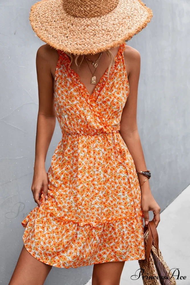 Fashion Off The Shoulder Modern Floral Print Mini Dress - Image 4