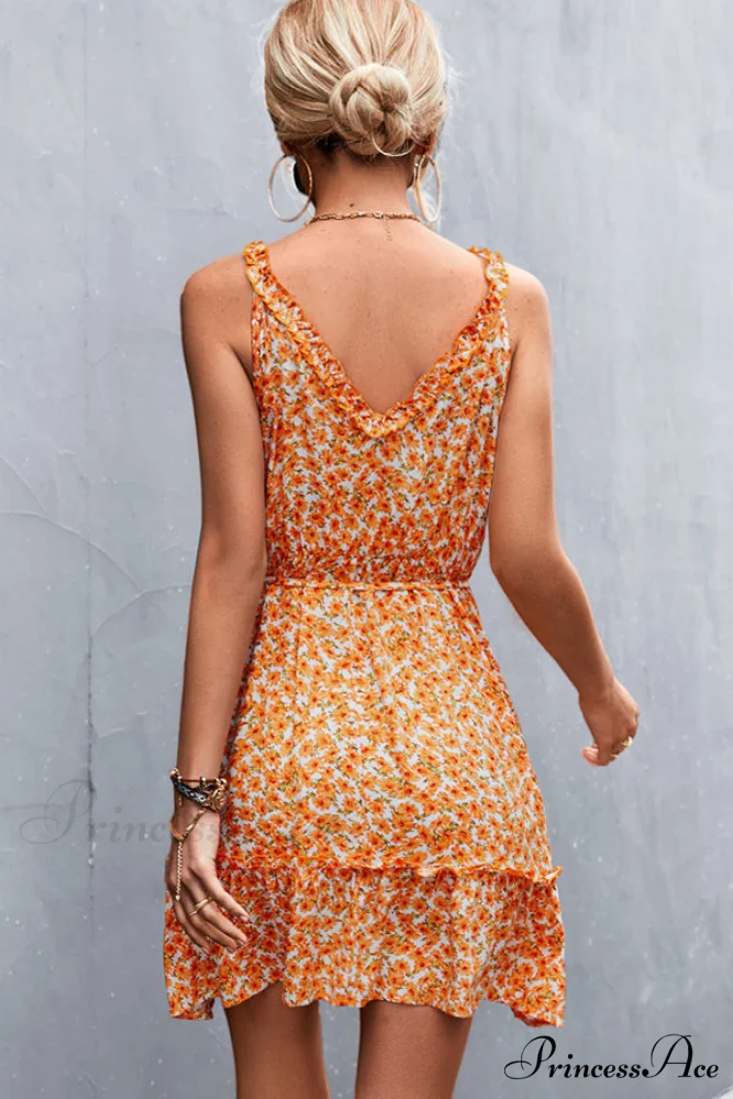 Fashion Off The Shoulder Modern Floral Print Mini Dress - Image 5