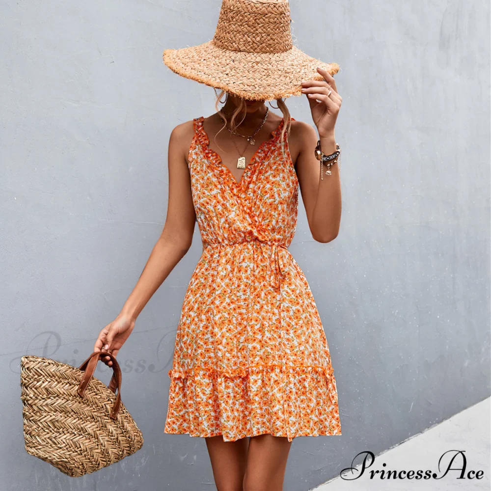 Fashion Off The Shoulder Modern Floral Print Mini Dress - Image 6