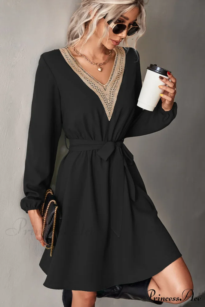 Bohemia Smocked Bust Trendy Long Sleeve Printed Dress - Image 4