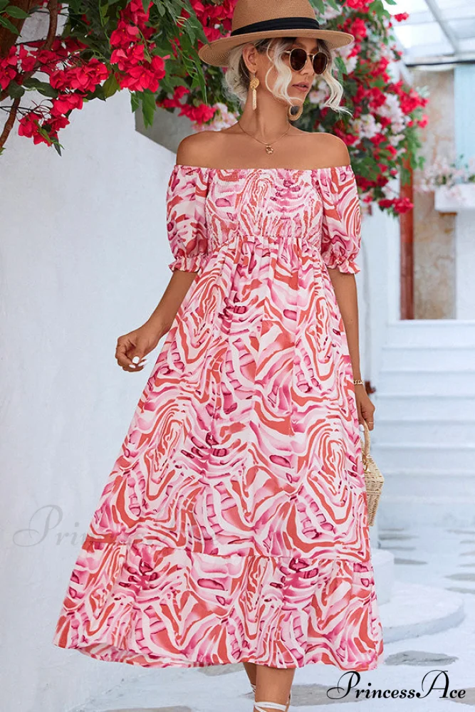 Floral Print Off Shoulder Modern Lace Up Mini Dress - Image 2