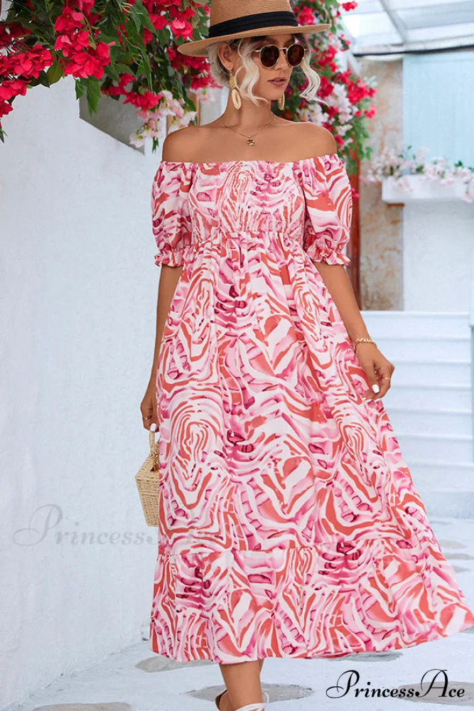 Floral Print Off Shoulder Modern Lace Up Mini Dress - Image 3