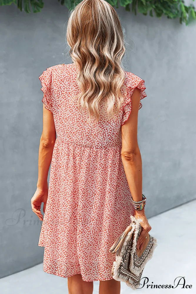Bohemian Floral Print Trendy Sleeveless Casual Mini Dress - Image 3