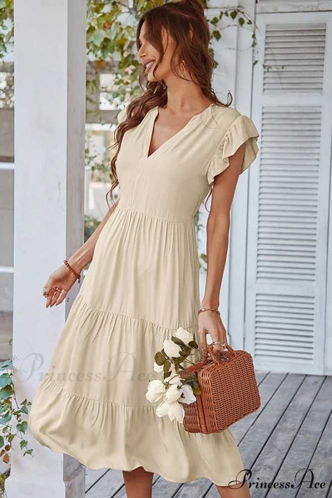Cute Round Neck Trendy Floral Print Mini Dress - Image 2