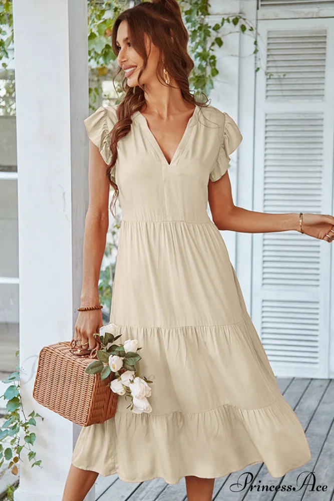 Cute Round Neck Trendy Floral Print Mini Dress - Image 3