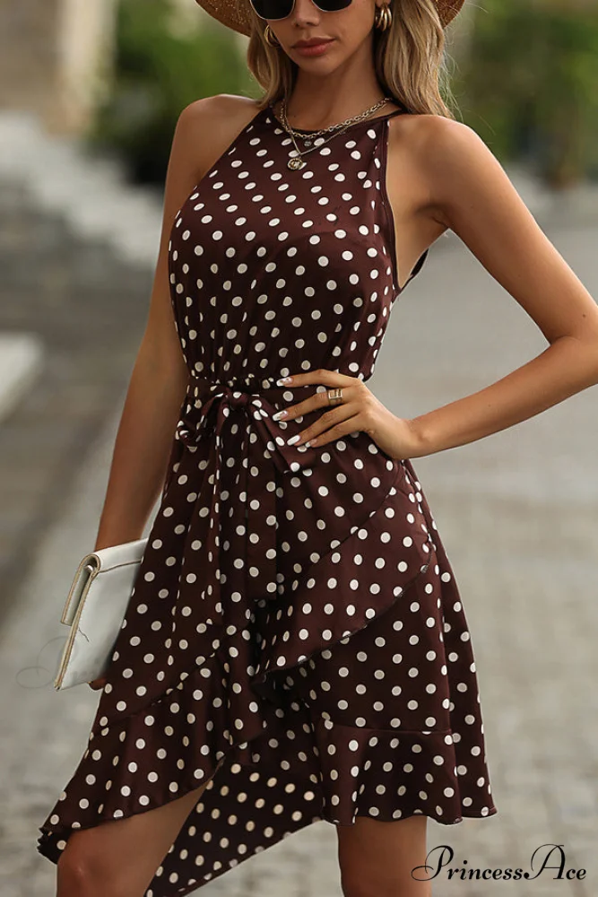 Irregular Hem Solid Trendy Color Mini Dress - Image 4