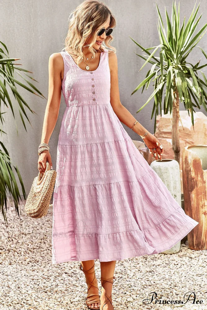 Fashion Floral Print V Modern Neck Button Mini Dress - Image 2