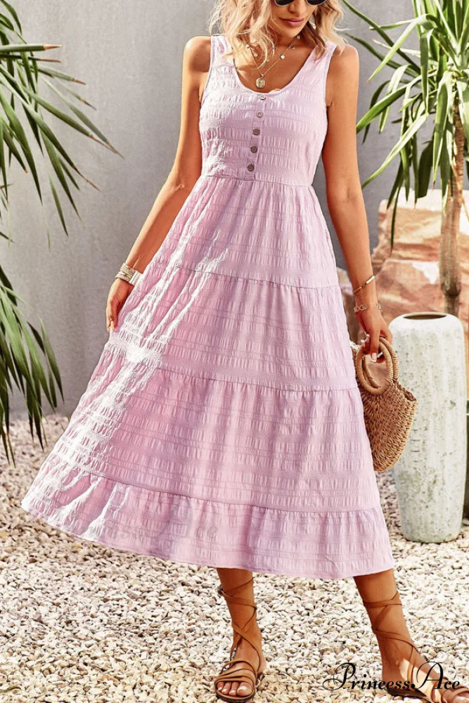 Fashion Floral Print V Modern Neck Button Mini Dress - Image 3