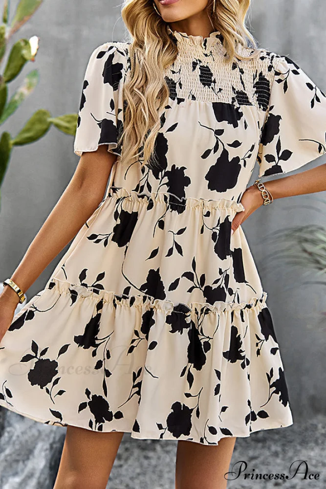 Dot Print Sleeveless Trendy V Neck Maxi Dress - Image 4