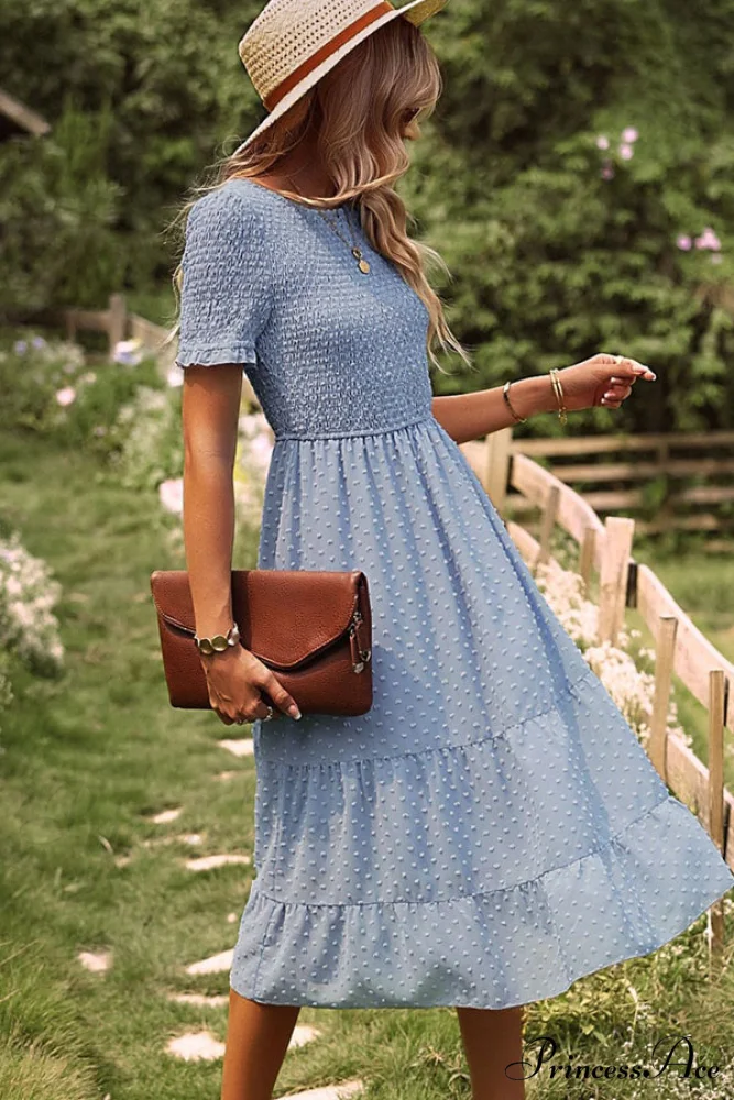 Fashion Dots Print Trendy Long Sleeve Mini Dress - Image 2