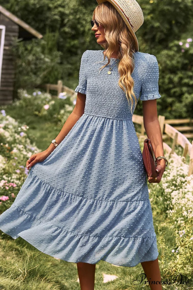 Fashion Dots Print Trendy Long Sleeve Mini Dress - Image 3