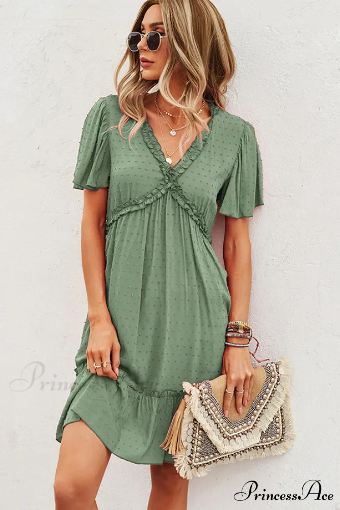 Bohemian Floral Print Trendy Casual Mini Dress - Image 2