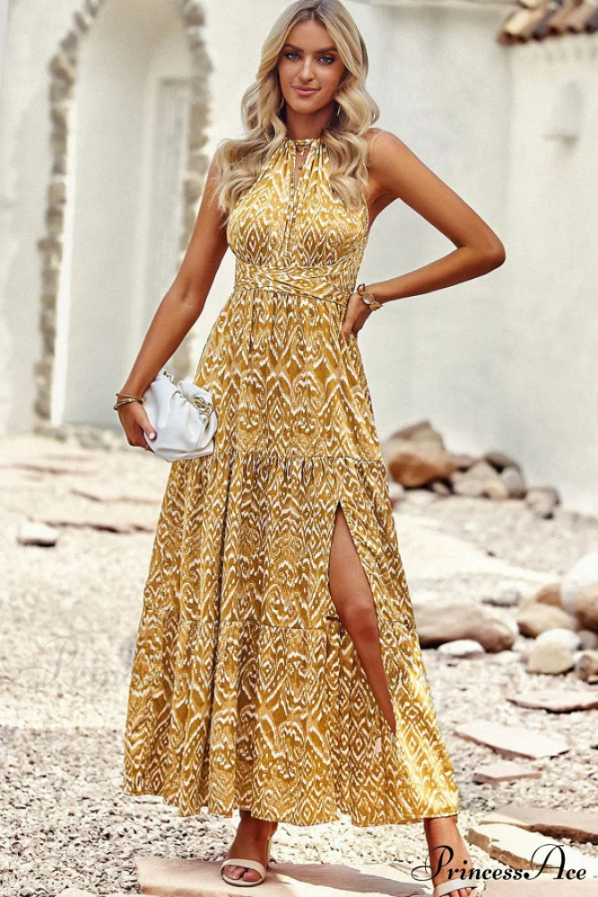 Fashion Floral Print Strapless Modern Tie Waist Casual Dress - Image 2