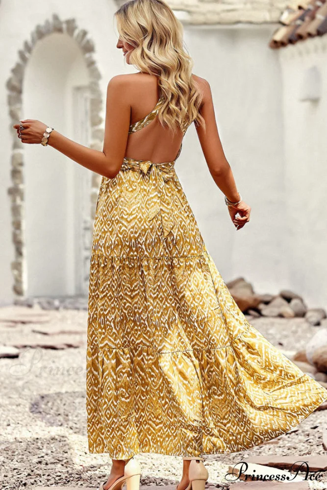 Fashion Floral Print Strapless Modern Tie Waist Casual Dress - Image 3
