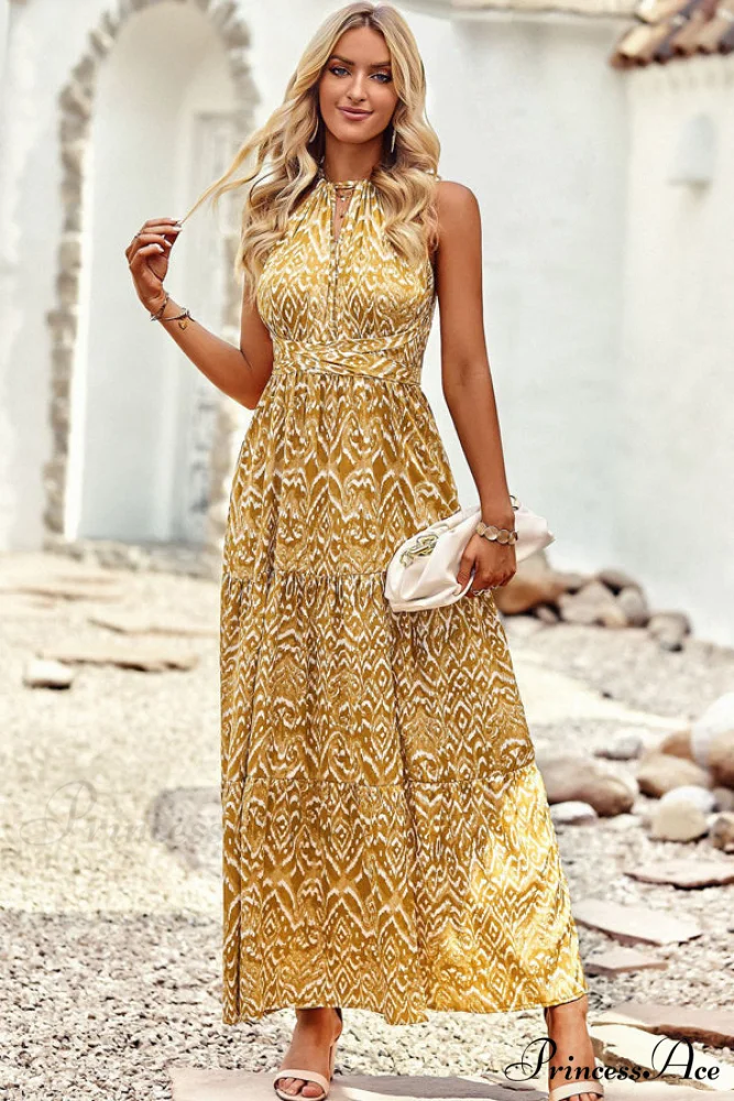 Fashion Floral Print Strapless Modern Tie Waist Casual Dress - Image 4