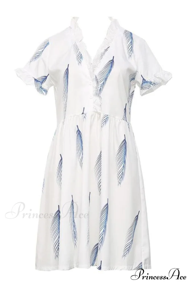 Dew Shoulder White Trendy Ankle Length Dress - Image 4