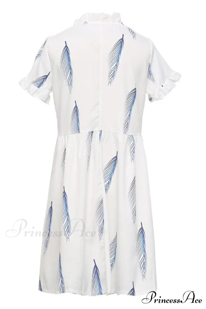 Dew Shoulder White Trendy Ankle Length Dress - Image 5