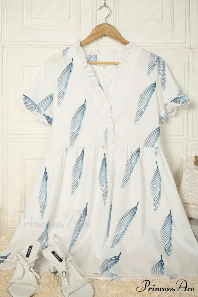 Dew Shoulder White Trendy Ankle Length Dress - Image 6