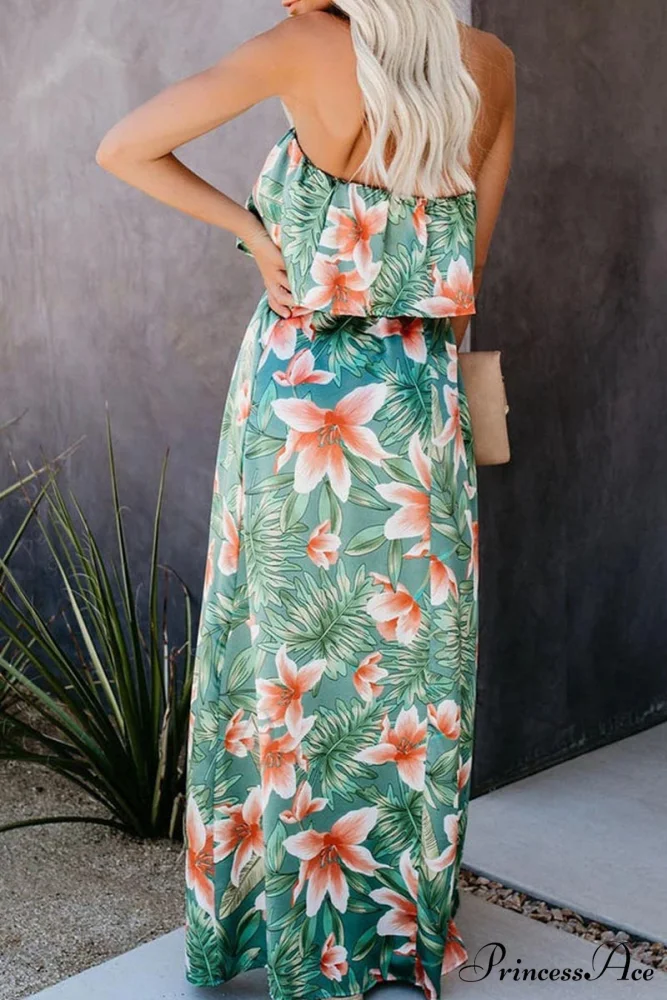 High Waist Off-shoulder Trendy Lace Maxi Dress - Image 2