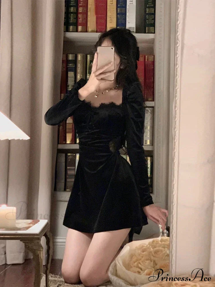 Elegant midi dress Trendy with puff sleeves - Image 4