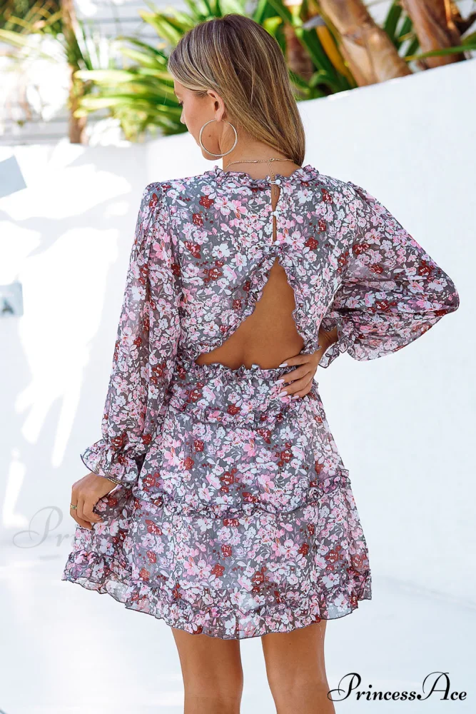 Causal Loose Solid Color Pleated Classic V-Neck Long Puff Sleeves Sweater Dress - Image 13