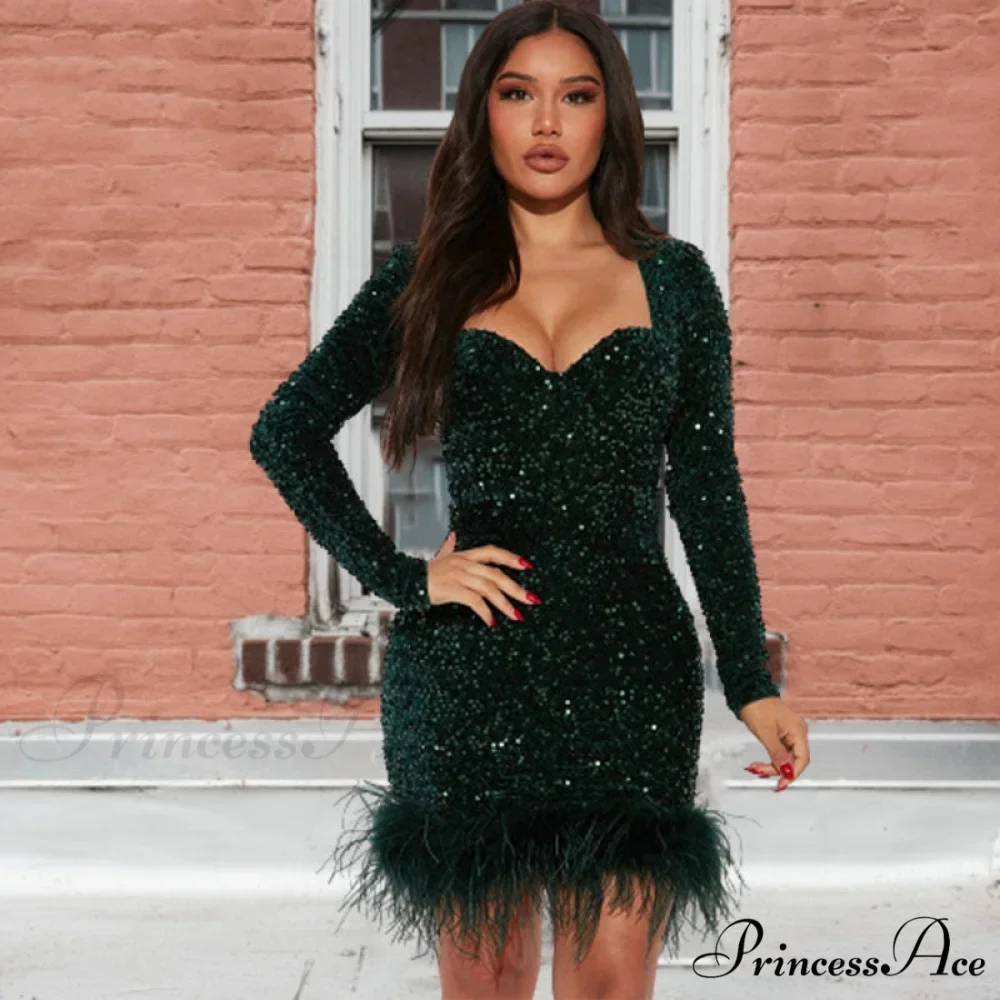 Sexy Luxury High Trendy Waist Short Dress - Image 3
