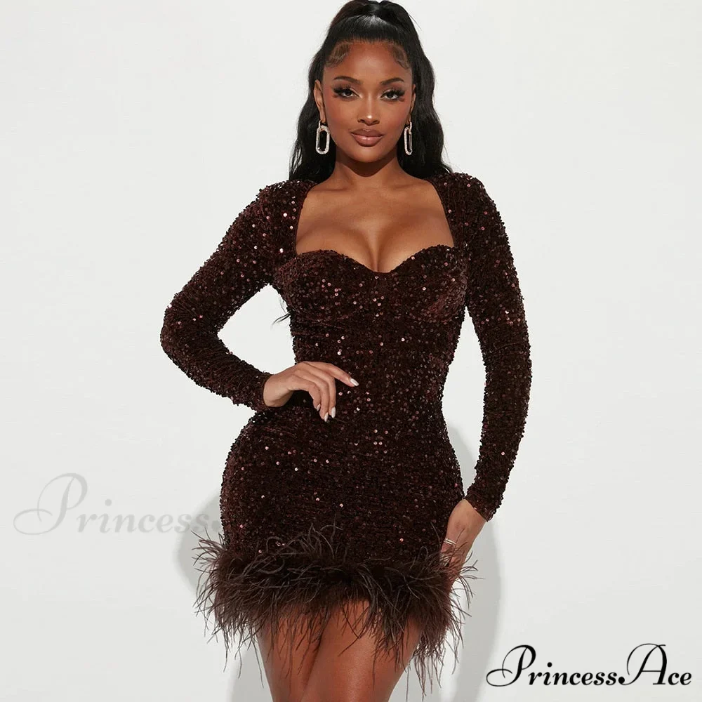 Sexy Luxury High Trendy Waist Short Dress - Image 6