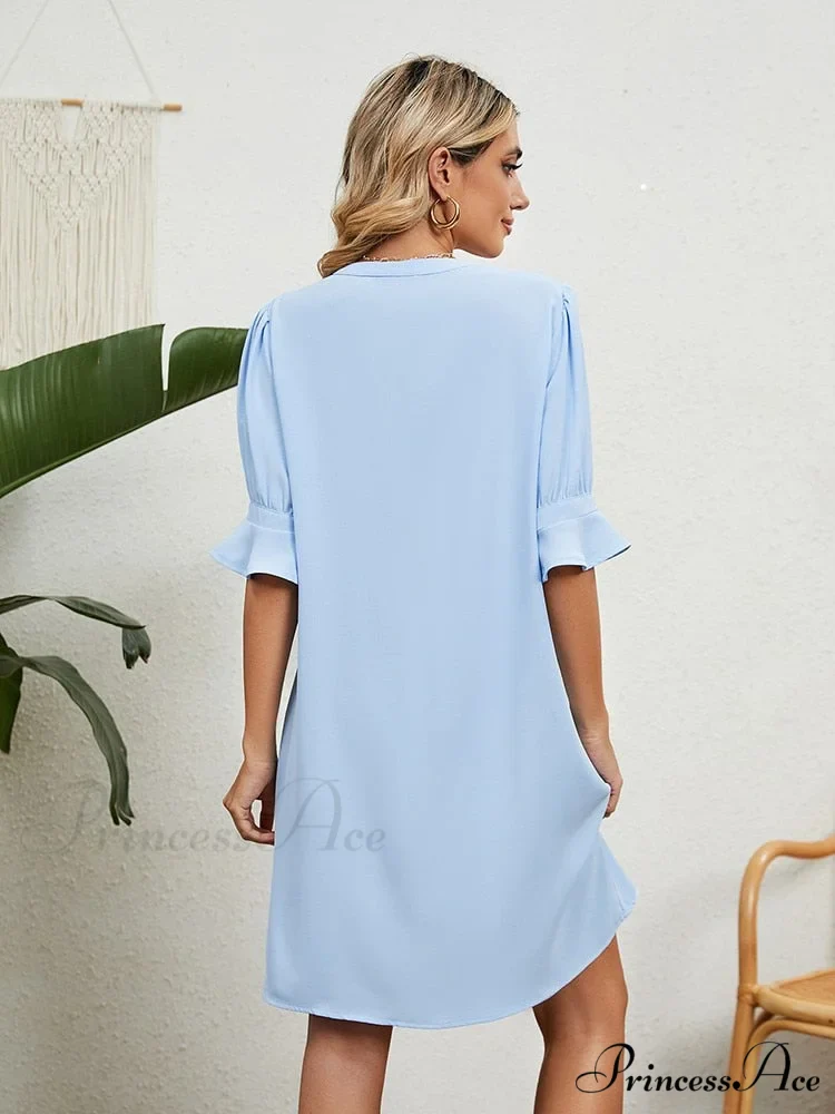 Beach Loose Ladies Elegant Modern Plus Size Midi Dress - Image 8