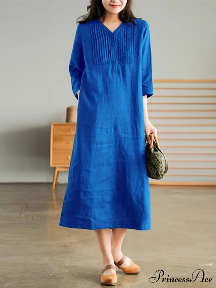 Cotton and Graceful Linen Dress - Image 4