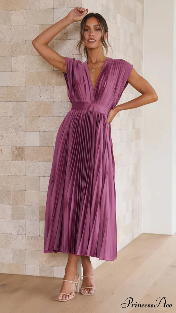 Female Loose Zipper Trendy Pleated Party Dress - Image 10