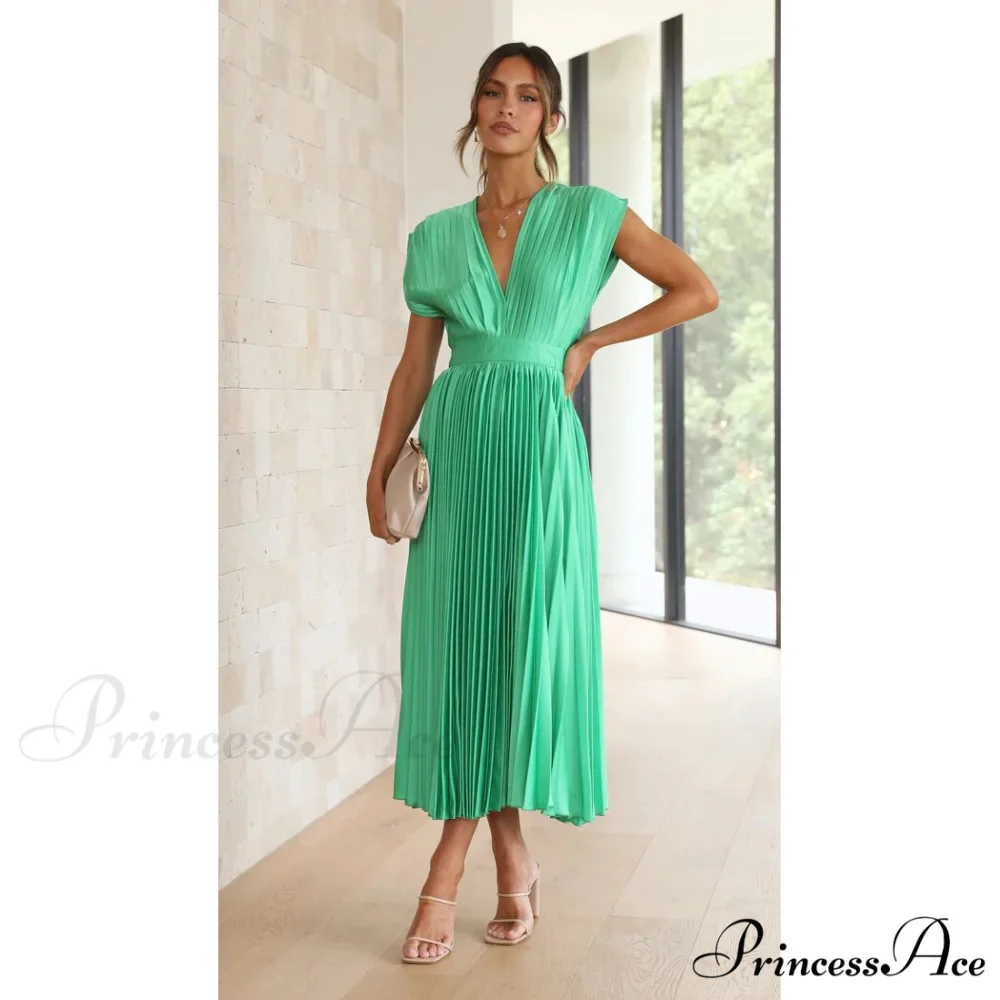 Female Loose Zipper Trendy Pleated Party Dress - Image 8