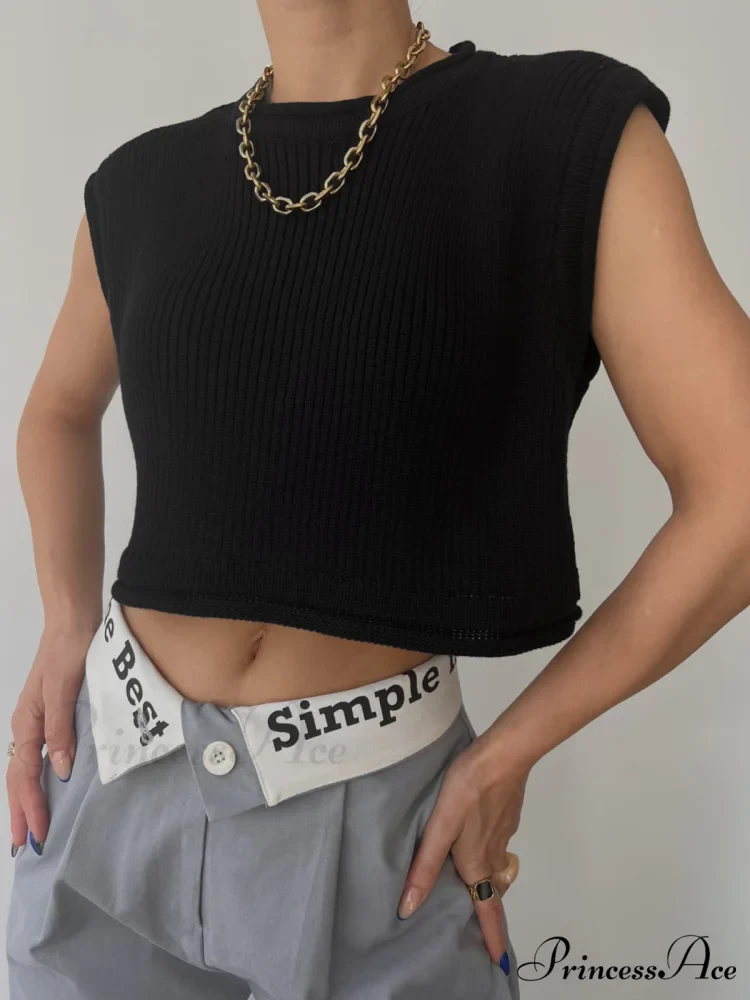 Amalfi Coast Graceful Rib Crop Vest - Image 3