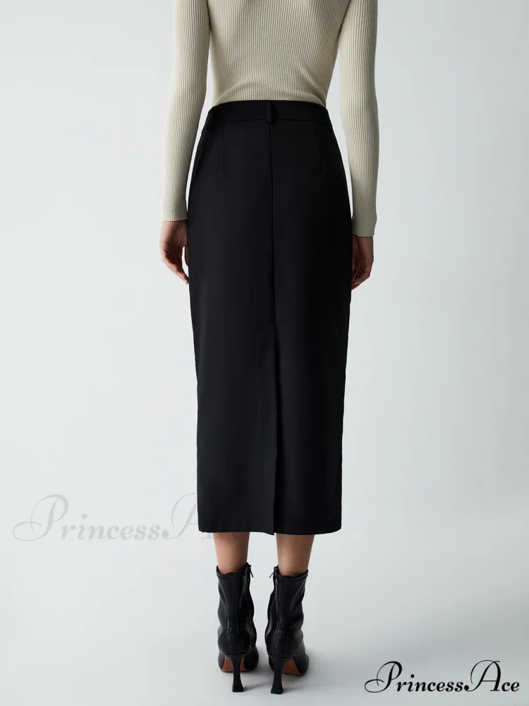 Asymmetric Layer Graceful Maxi Skirt - Image 4