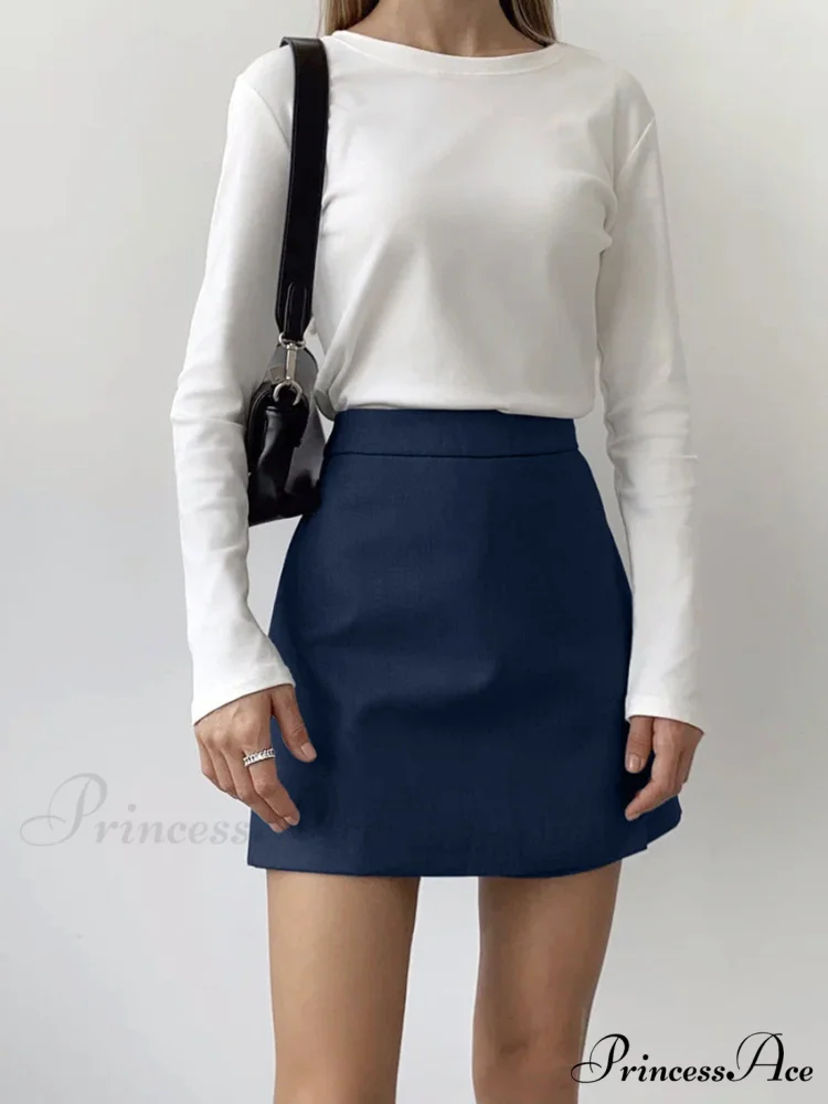 Asymmetric Layered Graceful Split Mini Skirt - Image 4