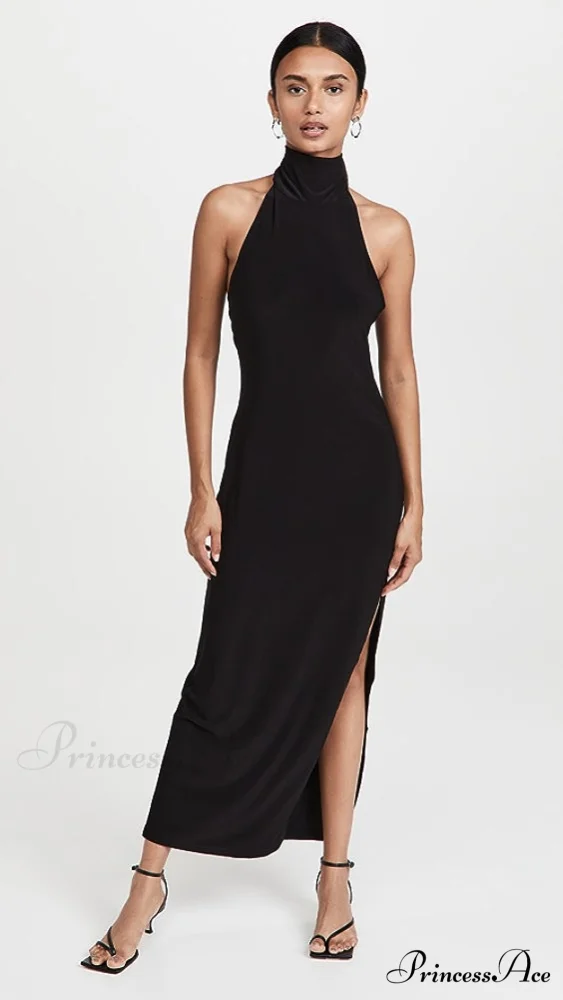 Halter Turtle Stylish Side Slit Gown - Image 3