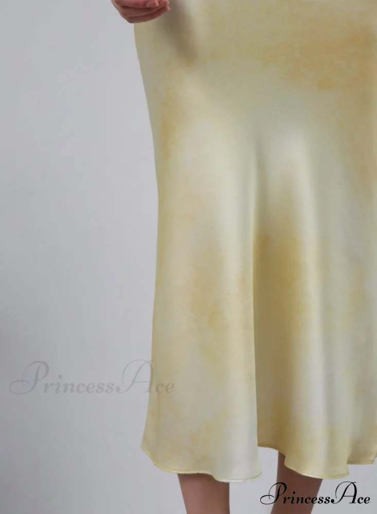 90s Forever Cowl Neck Graceful Maxi Silk Slip Dress - Image 7