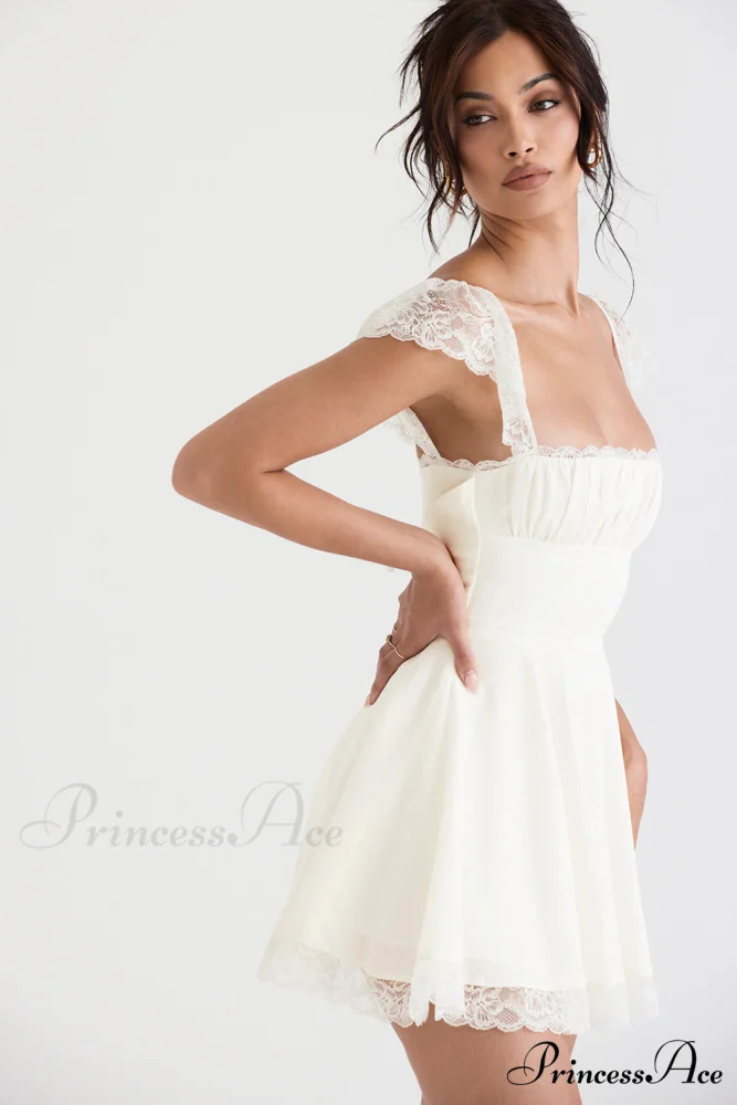 KAIA IVORY Stylish A-LINE MINI DRESS - Image 6