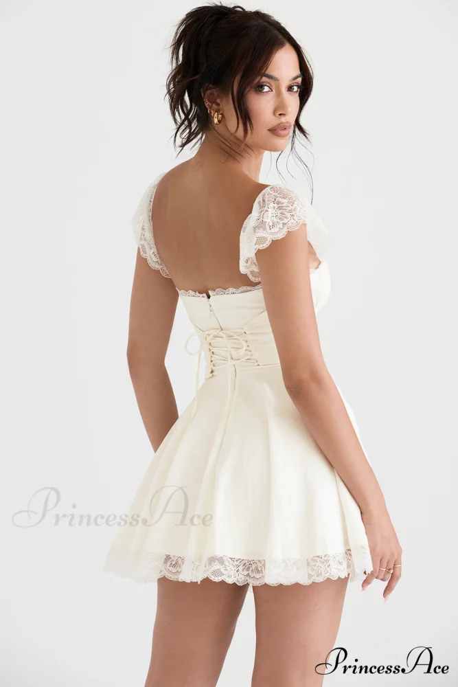KAIA IVORY Stylish A-LINE MINI DRESS - Image 7