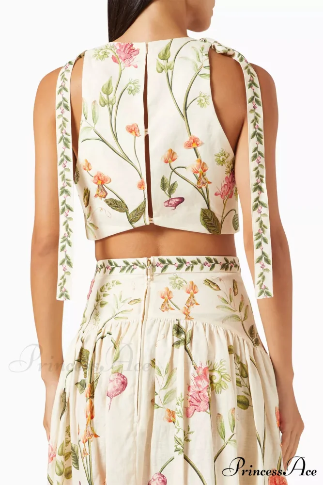Curua Cultivo Maxi Skirt Graceful and Top in Linen Set - Image 3