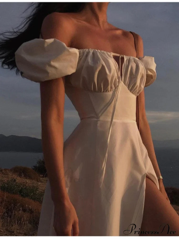 KATIE OFF Stylish SHOULDER MIDI DRESS - Image 3