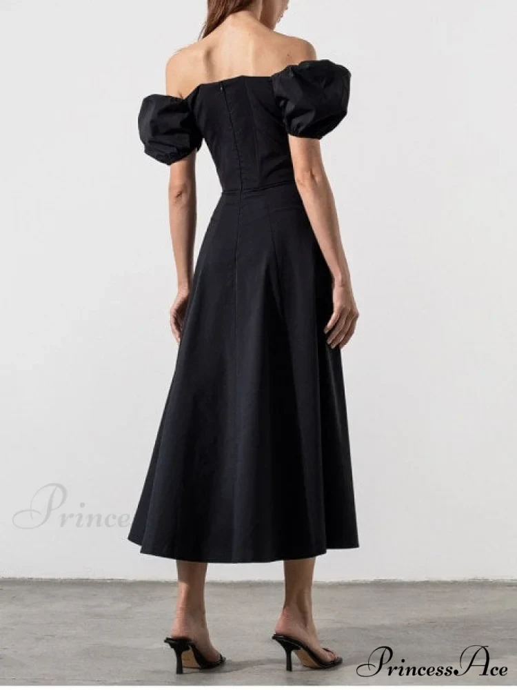 KATIE OFF Stylish SHOULDER MIDI DRESS - Image 5