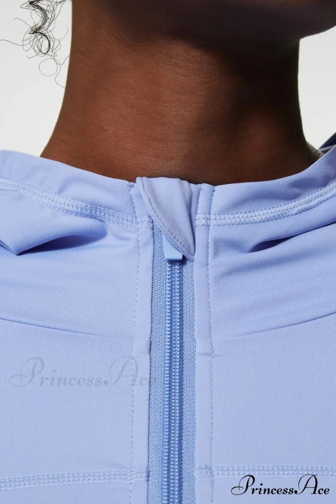 DOINA HOODED LONG Charming SLEEVE SPORTS TOP BLUE - Image 6