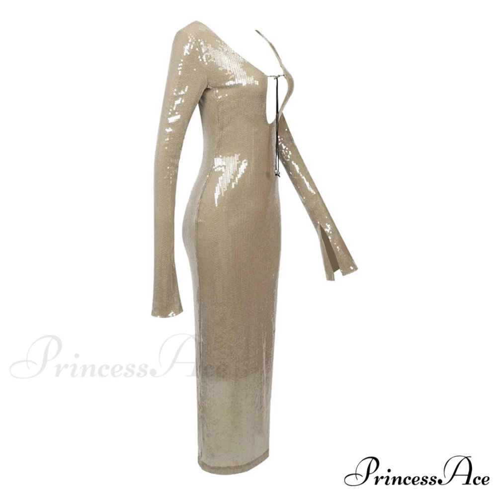 CHLOI LACE Stylish UP SEQUIN DRESS - Image 19