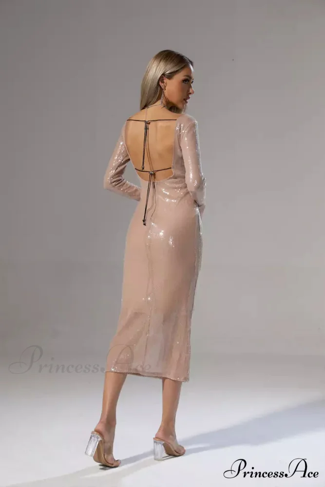 CHLOI LACE Stylish UP SEQUIN DRESS - Image 8