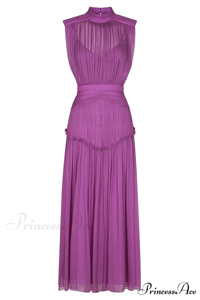 Remarkable Moment High Trendy Neck Maxi Dress - Image 11