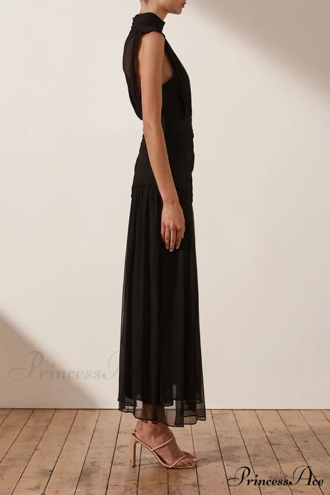Remarkable Moment High Trendy Neck Maxi Dress - Image 14