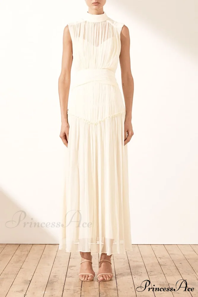 Remarkable Moment High Trendy Neck Maxi Dress - Image 17