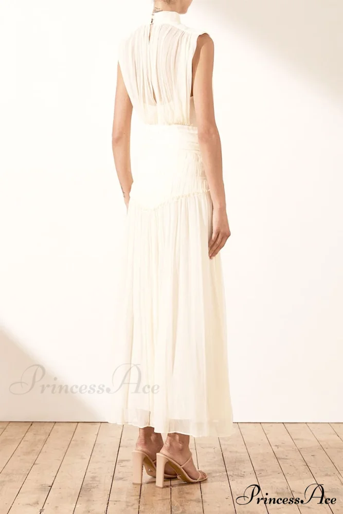 Remarkable Moment High Trendy Neck Maxi Dress - Image 19
