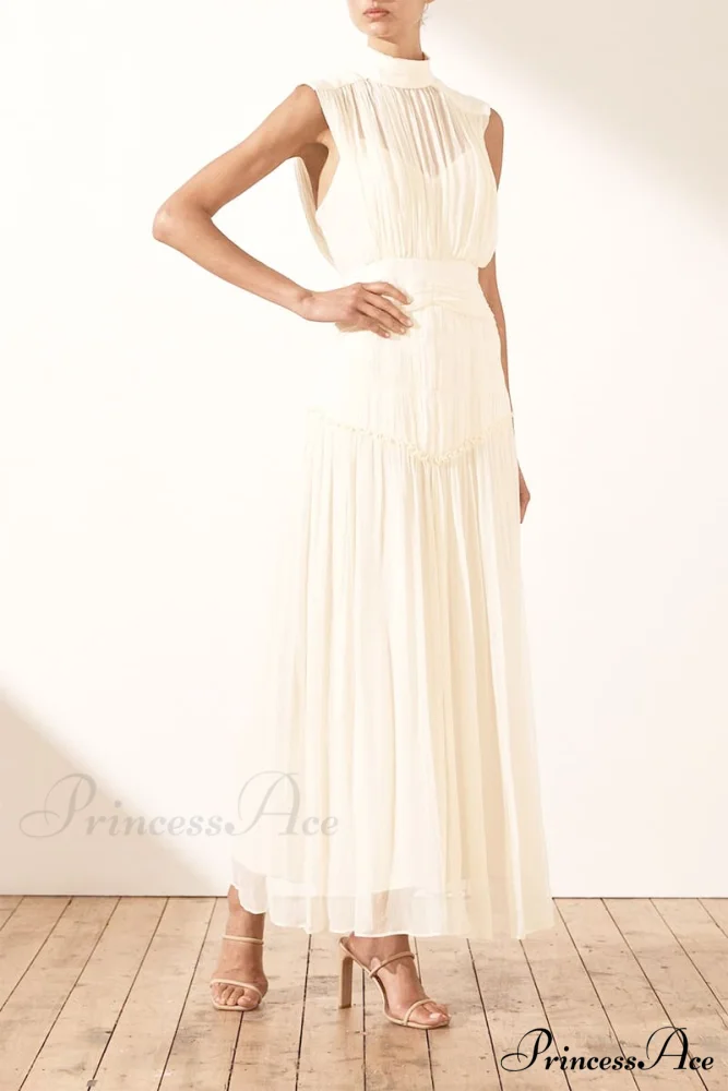 Remarkable Moment High Trendy Neck Maxi Dress - Image 20
