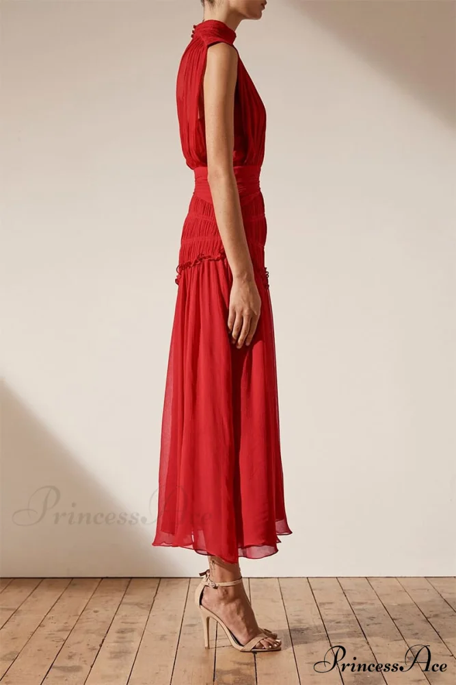 Remarkable Moment High Trendy Neck Maxi Dress - Image 3
